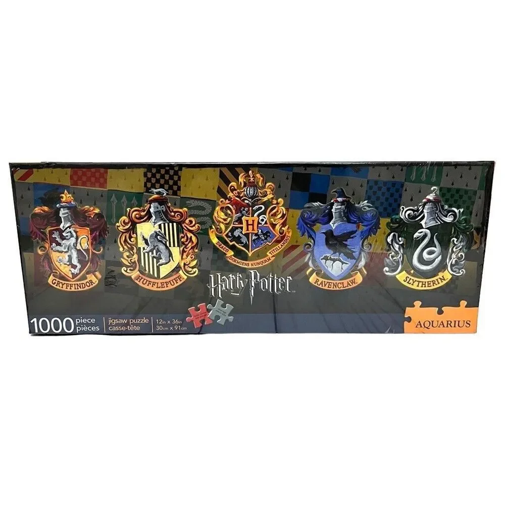 Harry Potter  House Crests 1000 Piece Aquarius  Jigsaw Puzzle New In Box